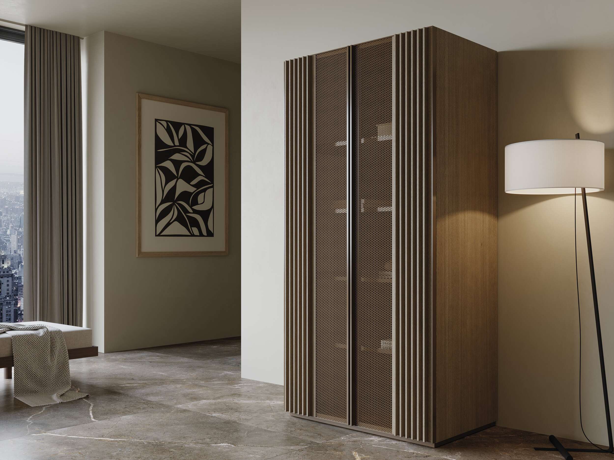Armoires de luxe verticale nara 1d | uecko — rangement vertical écoresponsable Armoires de luxe armoire verticale 1d de la collection nara de uecko design écoresponsable et rangement vertical élégant