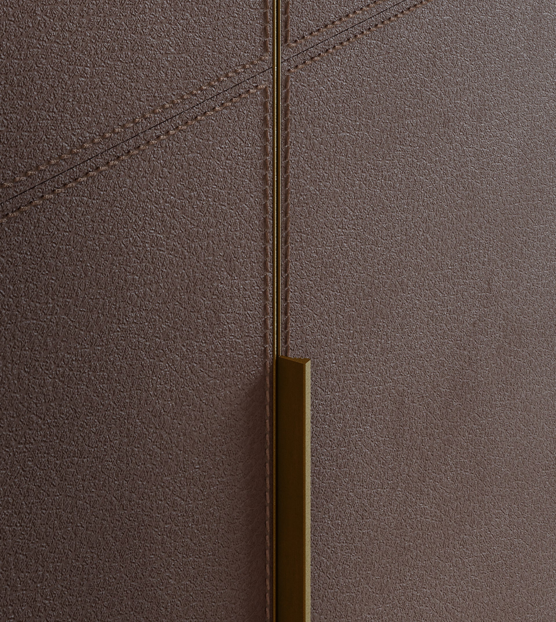 Luxury wardrobes Panoramic A Hinged with minimalist design 2 mm hidden profile and anodized or lacquered aluminum finish